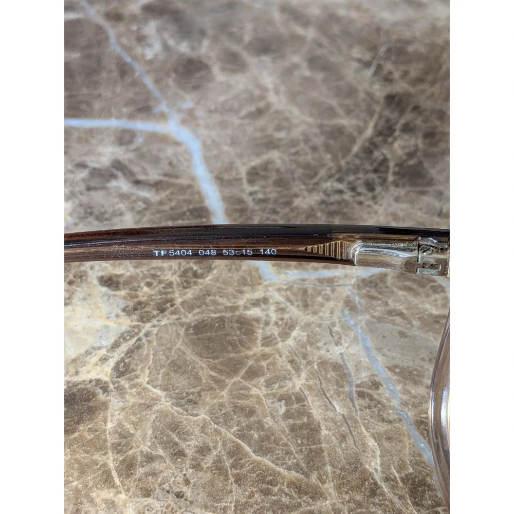 Tom Ford TF 5404 048 Light Brown Transparent Eyeglasses 53-15-140